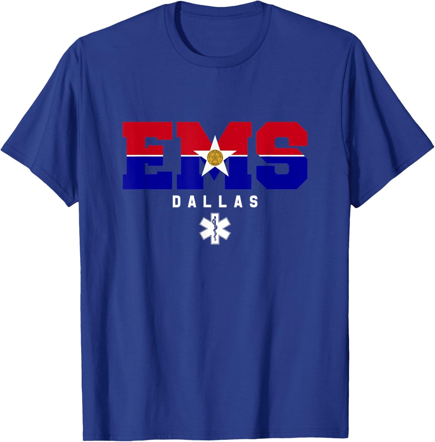 Dallas Texas EMS Emergency Medical Services EMT Duty T-Shirt - T-Shirt | Royal