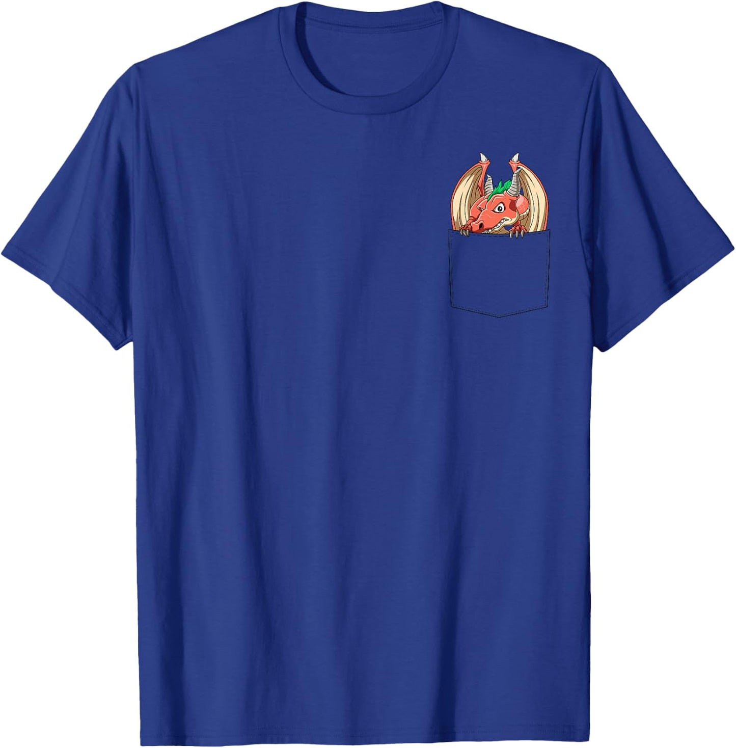 Dragon Pocket Dragon In Pocket Funny Dragon Peeking T-Shirt - T-Shirt | Royal