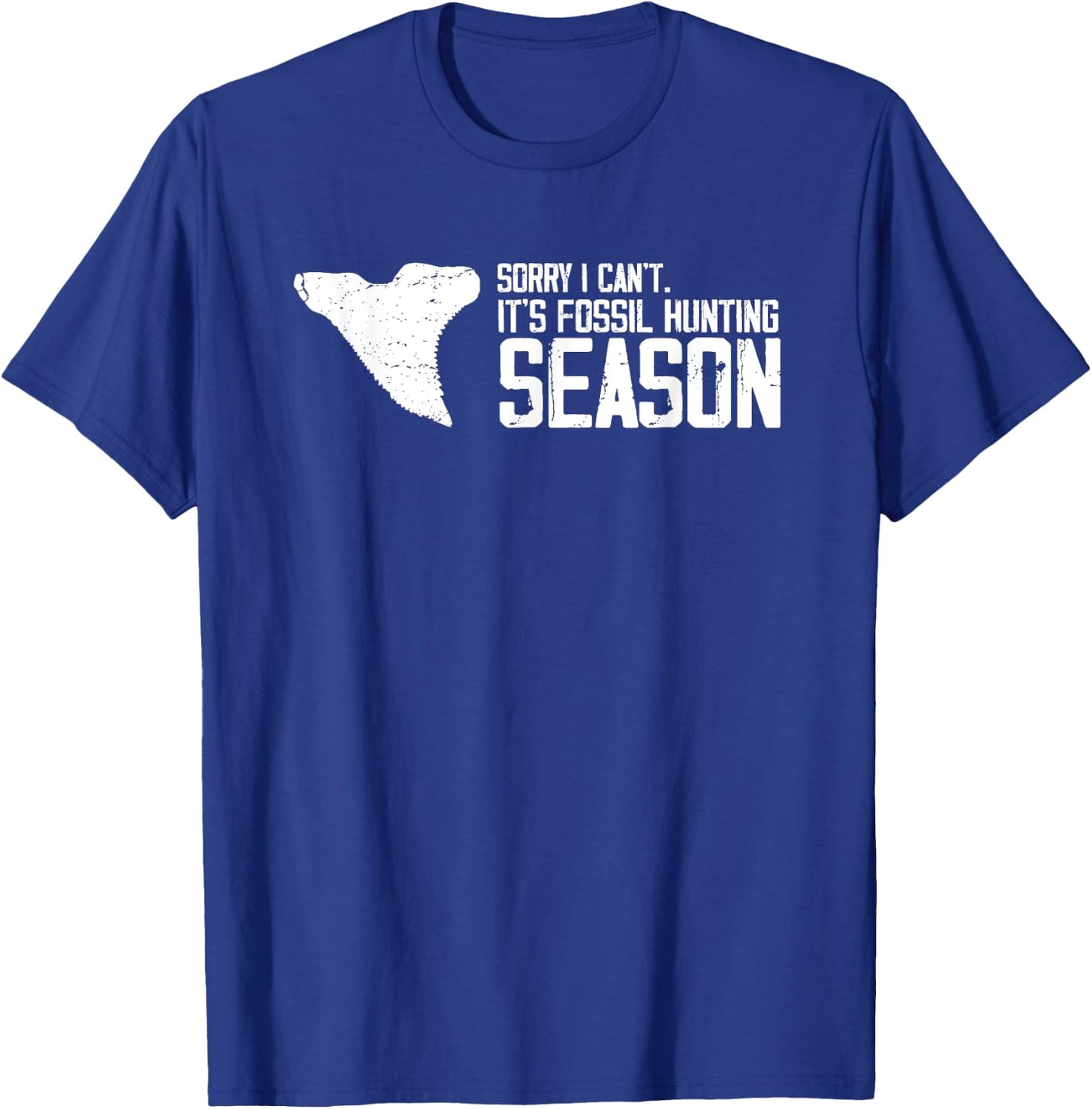 Fossil Tooth Hunter Design for Fossil Tooth Collector T-Shirt - T-Shirt | Royal
