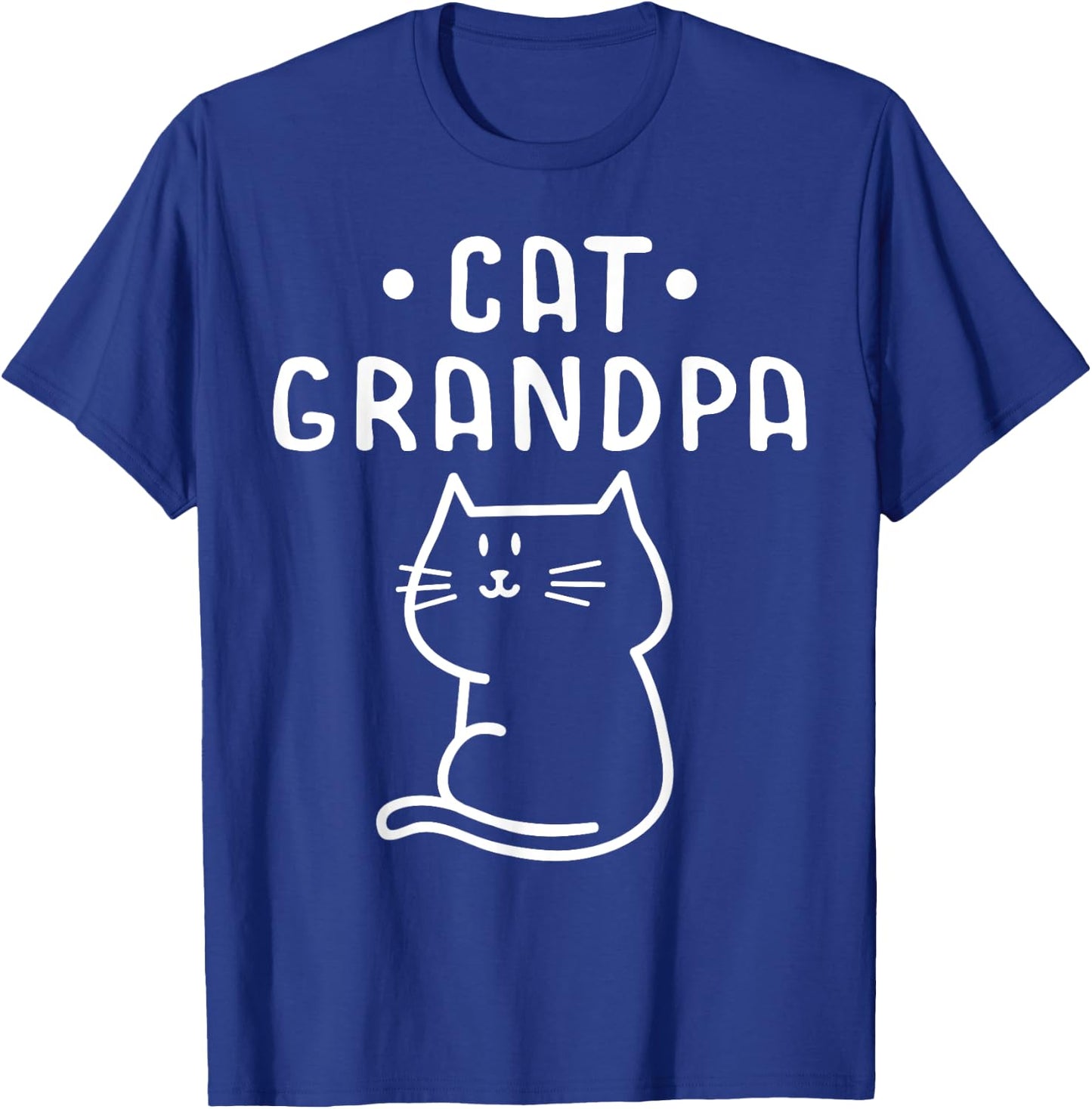Meow Cat Grandfather Best Grandpa Ever Grandparents Day Men Women T-Shirt - T-Shirt | Royal