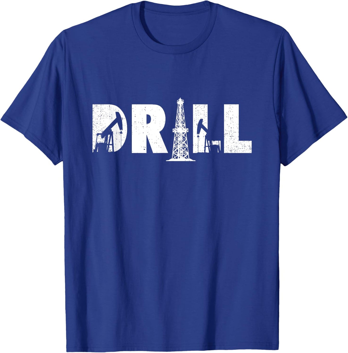 Oil Rig Drill Oilfield Worker Oildrilling Man Oilman Driller T-Shirt - T-Shirt | Royal
