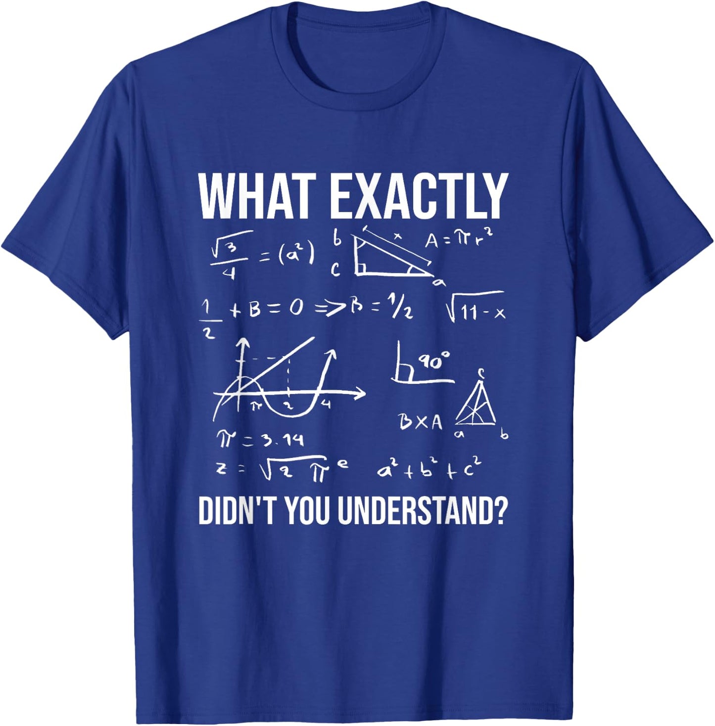 What exactly did you not understand? Funny math teacher? Men Women Kids T-Shirt - T-Shirt | Royal