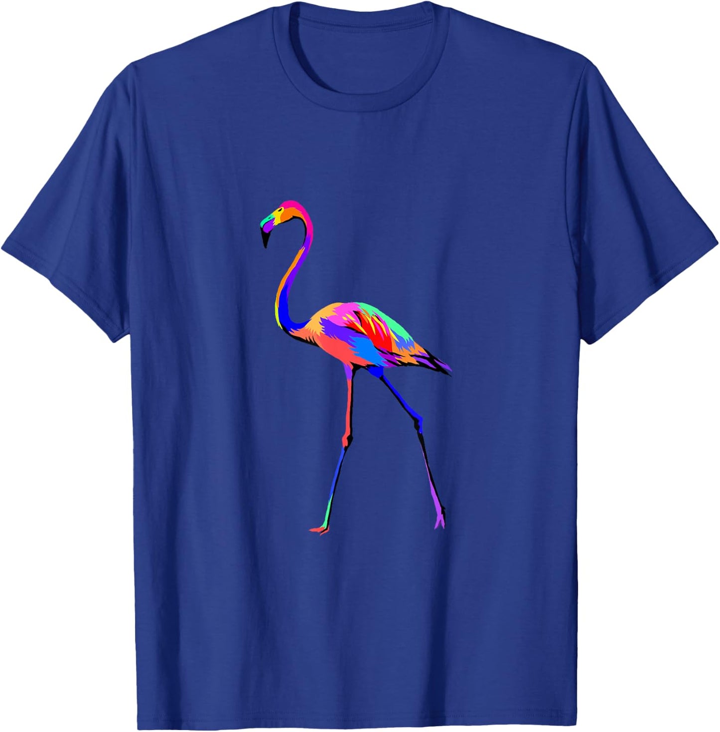 Pop Art Flamingo Shirt Colorful Animal Bird Lover Birder T-Shirt - T-Shirt | Royal