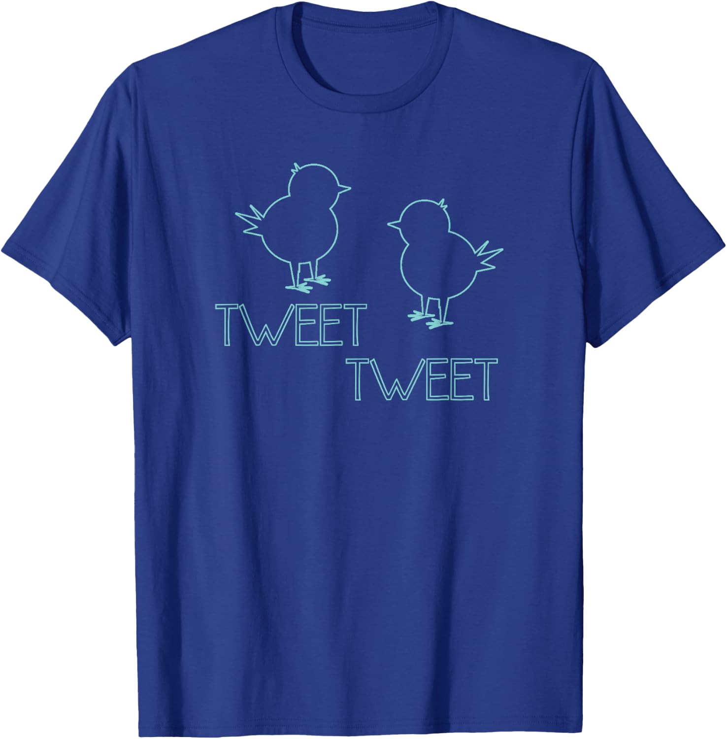 Trendy Tweet Tweet Birds Silhouette T-Shirt - T-Shirt | Royal