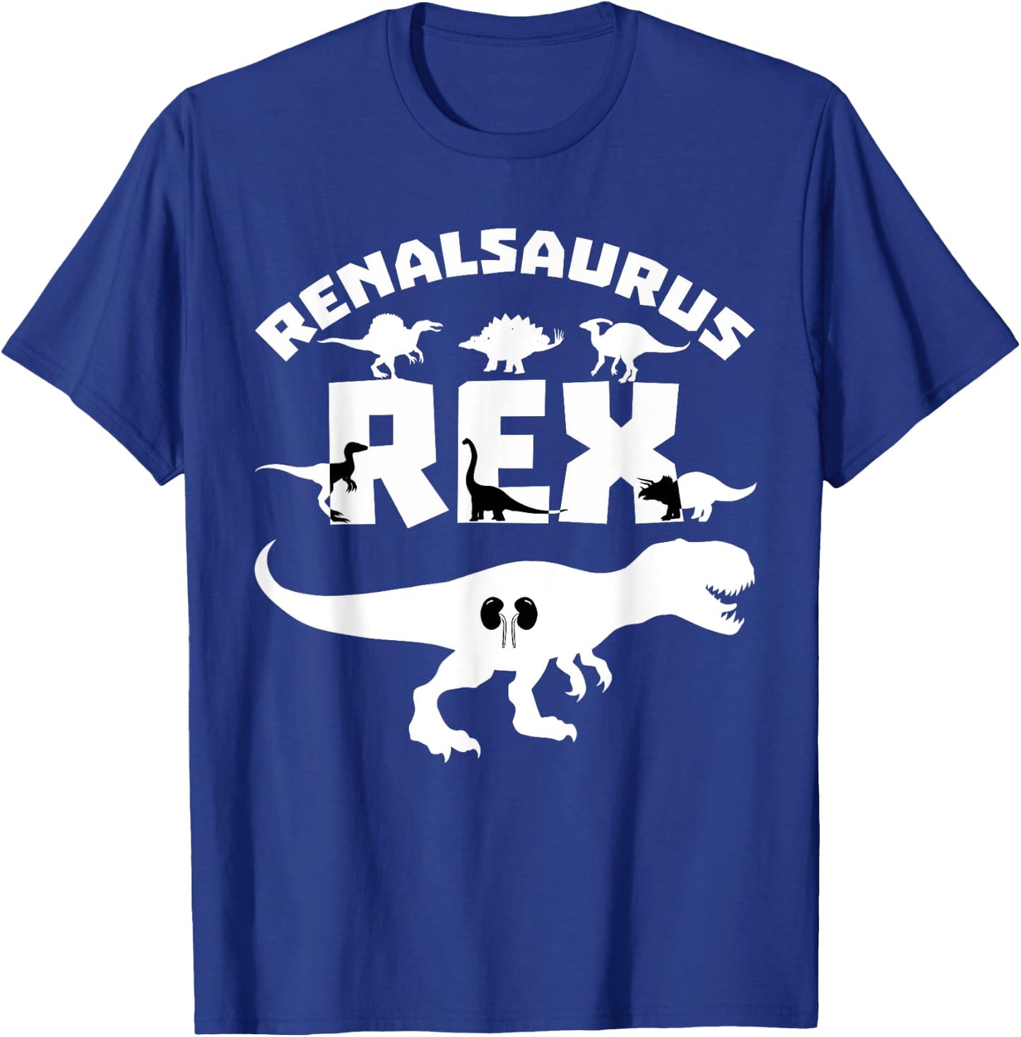 Dialysis Nurse T-Rex Nephrology Renal Nursing RN Dinosaur T-Shirt - T-Shirt | Royal