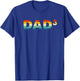 Men Vintage Daddy Of 3 Kids Funny Dad Cubed Father's Day T-Shirt - T-Shirt | Royal