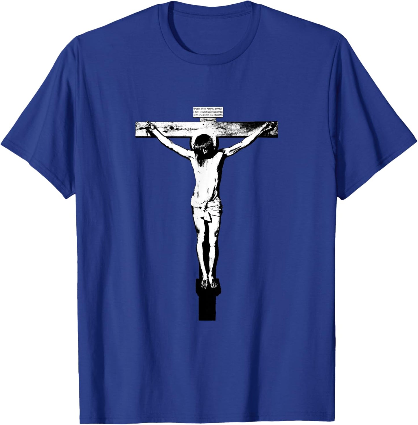 Catholic Crucified Jesus Christ black and white T-Shirt - T-Shirt | Royal