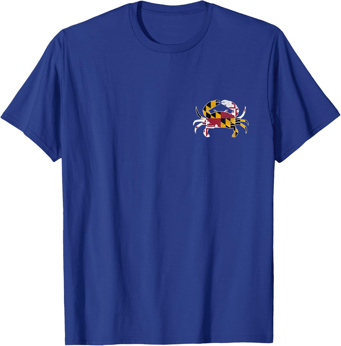 Maryland Blue Crab Vintage Crabbing Maryland Flag Pride T-Shirt - T-Shirt | Royal
