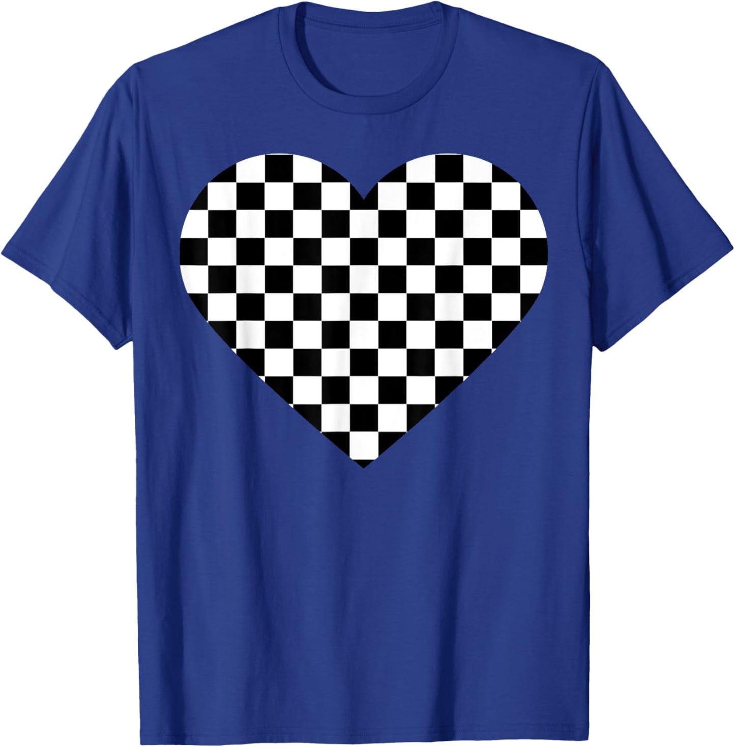 Funny Black White Checkered Gift | Cute Chess Game Women Men T-Shirt - T-Shirt | Royal