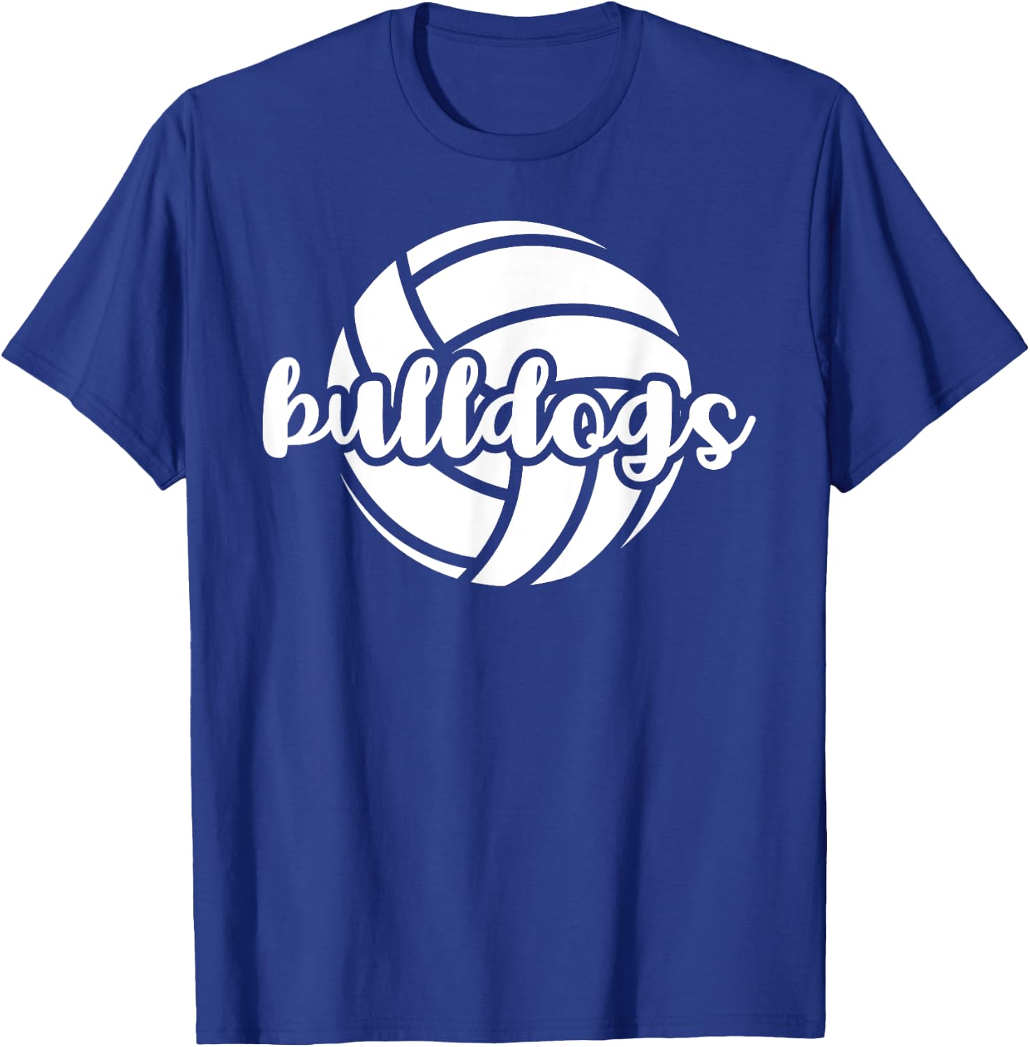 Bulldogs Volleyball Team Mascot School Spirit Game Night T-Shirt - T-Shirt | Royal