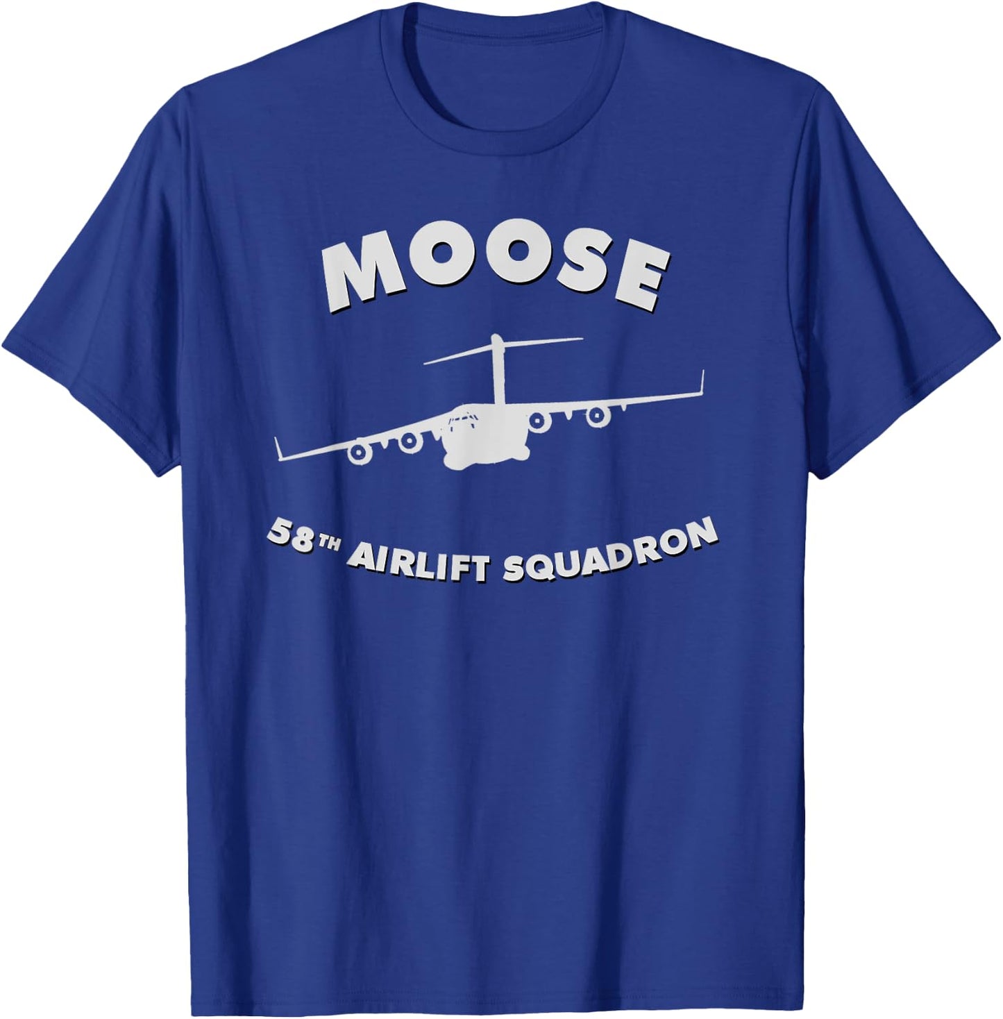 58th Airlift Squadron "Moose" C-17 Globemaster T-Shirt - T-Shirt | Royal