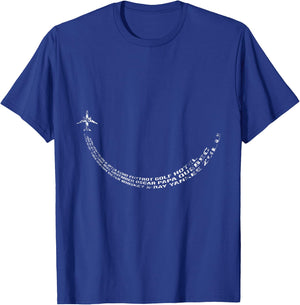 Aviation Airplane Pilot Gift - Men's Black Short Sleeve Classic Fit Pilot - Small T-Shirt - T-Shirt | Royal