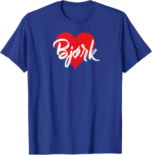 Ich Liebe Bjørk First Name Love Heart T-Shirt - T-Shirt | Royal