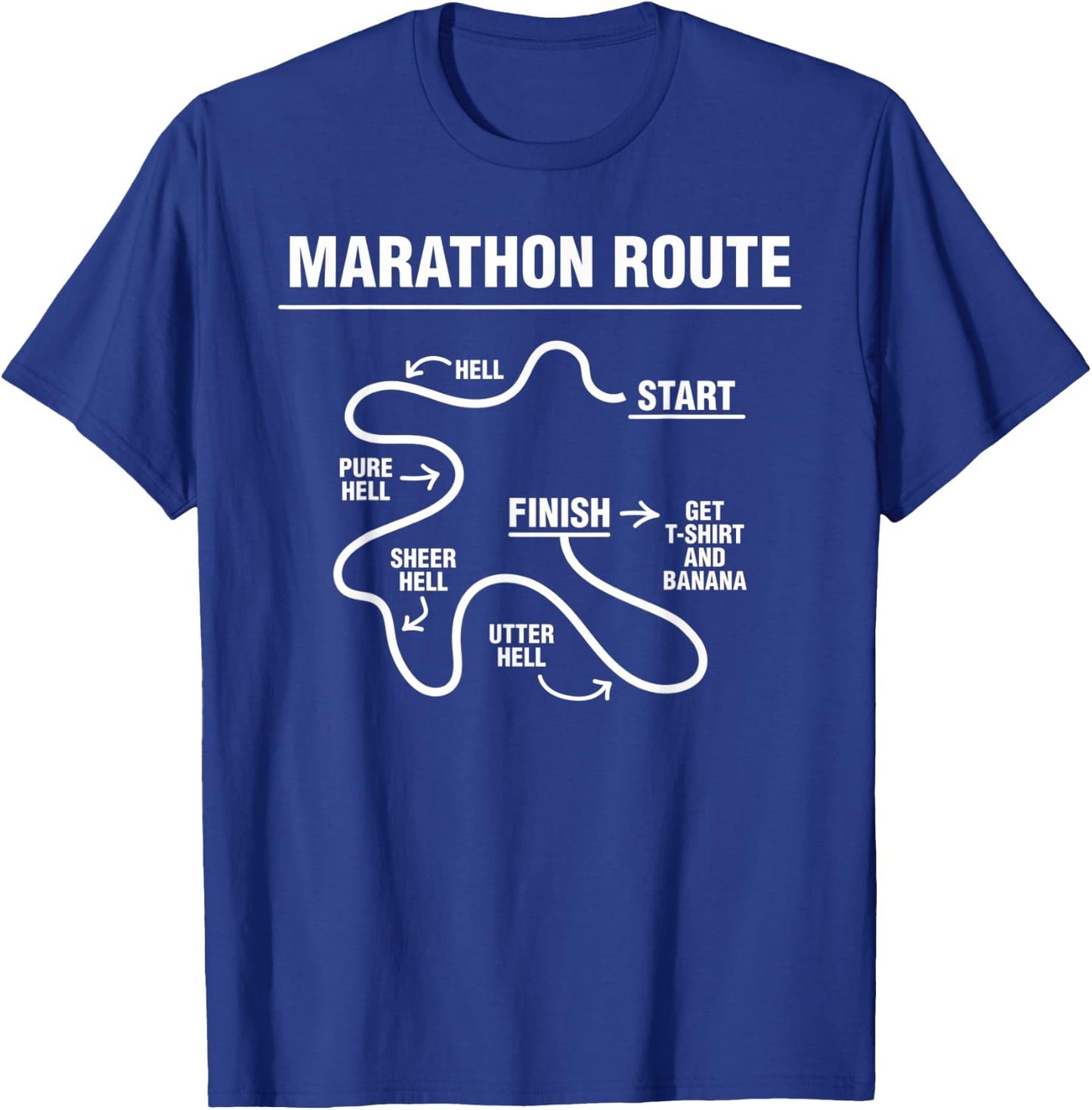 Funny Marathon T-Shirt - T-Shirt | Royal