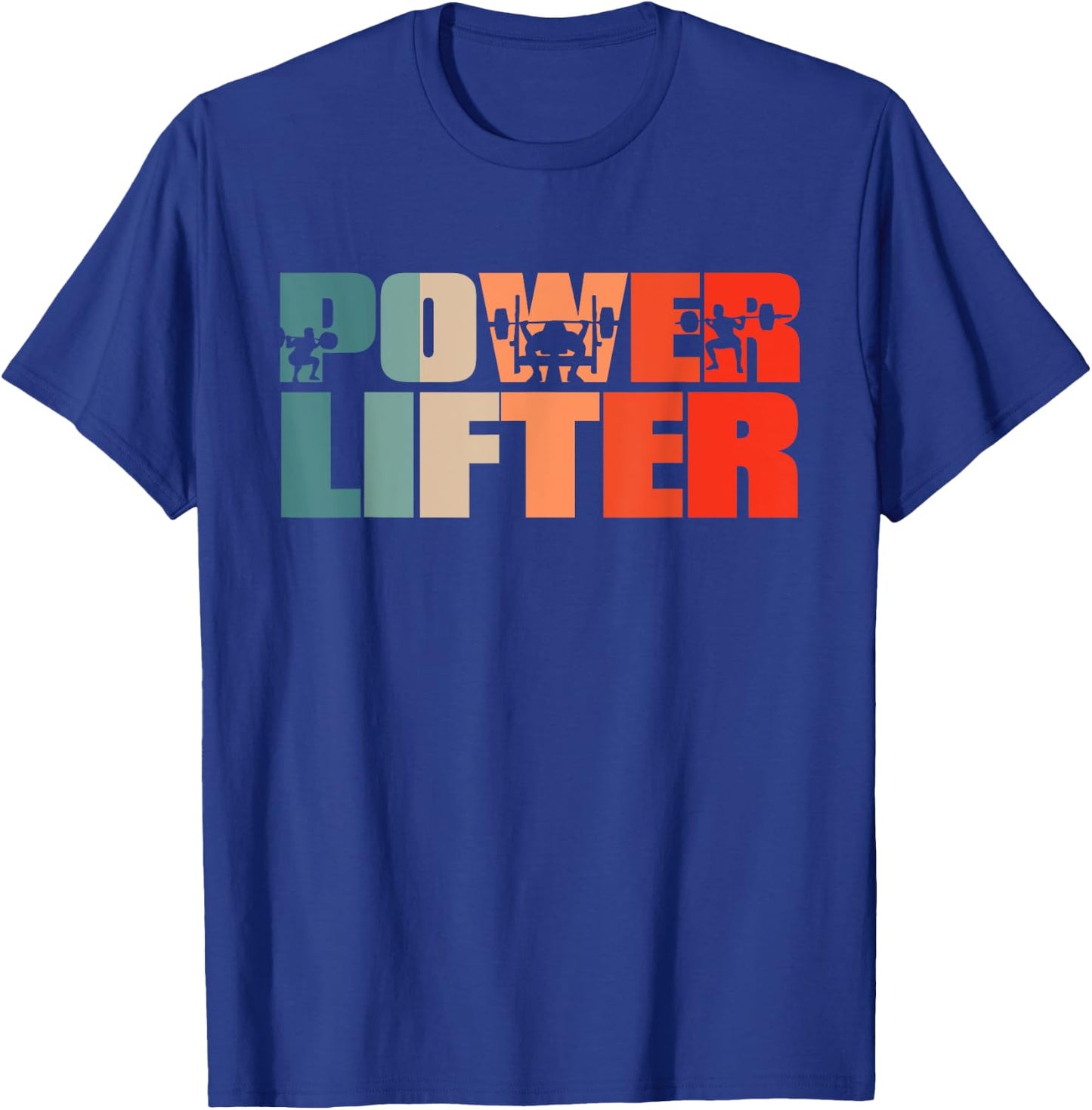 Retro Powerlifting Gym Weightlifting - Vintage Powerlifter T-Shirt - T-Shirt | Royal