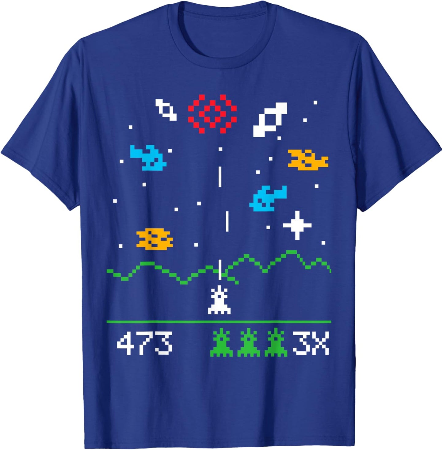 Sheldon Nerdy Vintage Astro Attack Video Gamer Geek Gift T-Shirt - T-Shirt | Royal