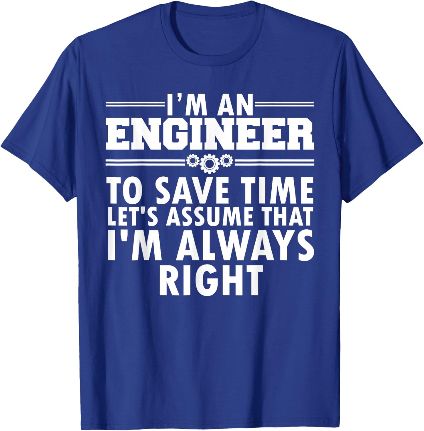 Funny Engineer Art Men Women Professional Engineer Student T-Shirt - T-Shirt | Royal