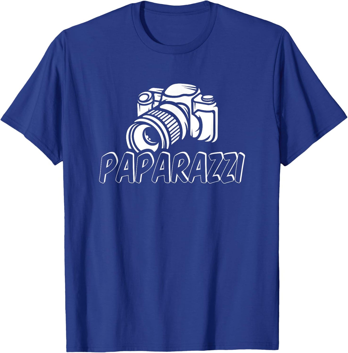 Paparazzi Funny Dad Photographer Retro Camera T-Shirt - T-Shirt | Royal