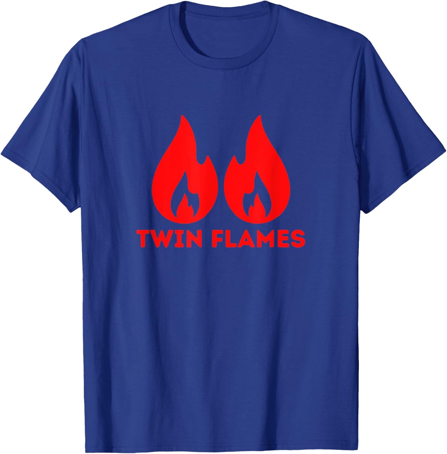 Twin Flames (Double Red Flames) T-Shirt - T-Shirt | Royal