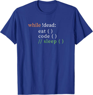 Funny Python Code Joke Computer Science IT Programmer Gift T-Shirt - T-Shirt | Royal
