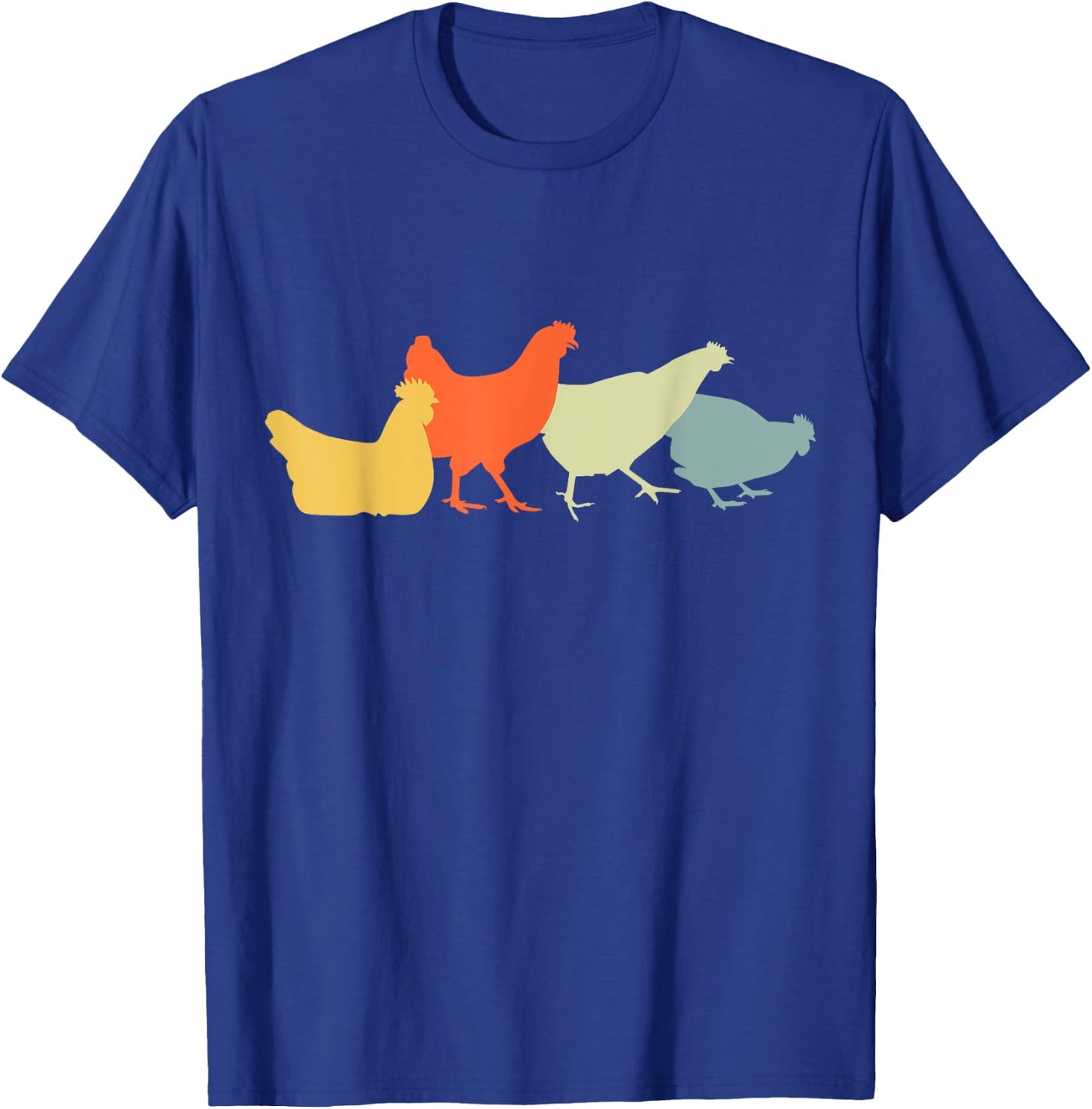 Retro Chickens T-Shirt - T-Shirt | Royal