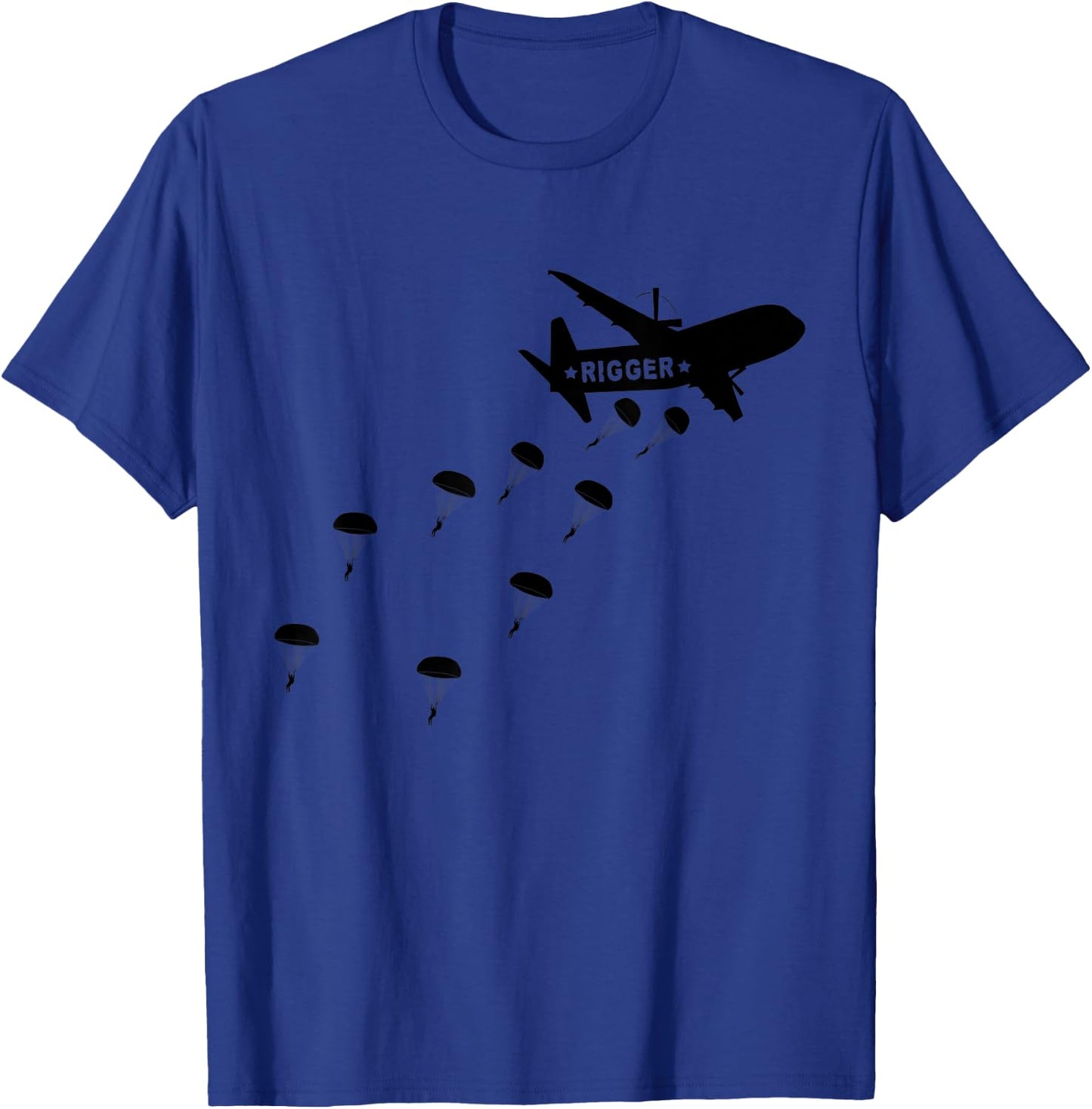 Parachute Rigger Paratrooper Airplane T-Shirt - T-Shirt | Royal