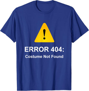 Halloween Geek Techie Computer Error 404: Costume T-Shirt - T-Shirt | Royal