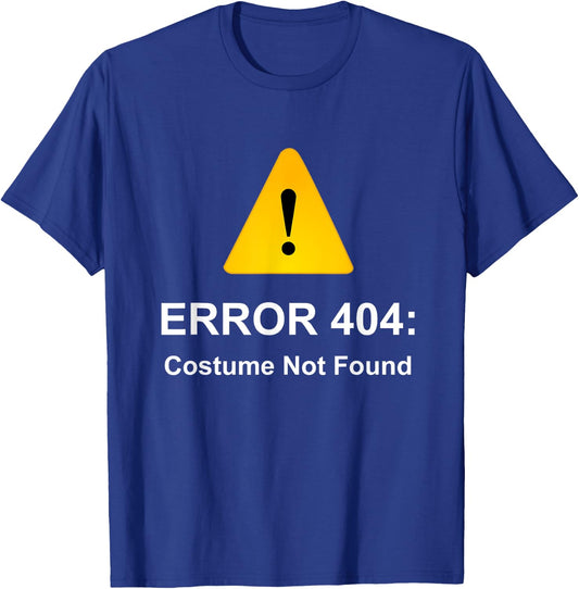 Halloween Geek Techie Computer Error 404: Costume T-Shirt - T-Shirt | Royal