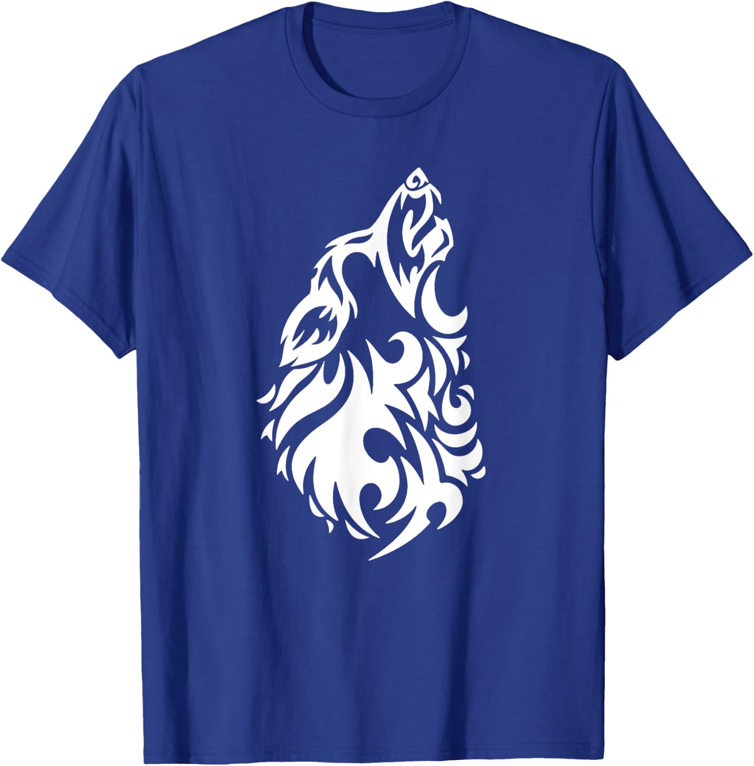 Wolf - Cool Tribal Dog Head Pup Howling Men Women Girls Kids T-Shirt - T-Shirt | Royal