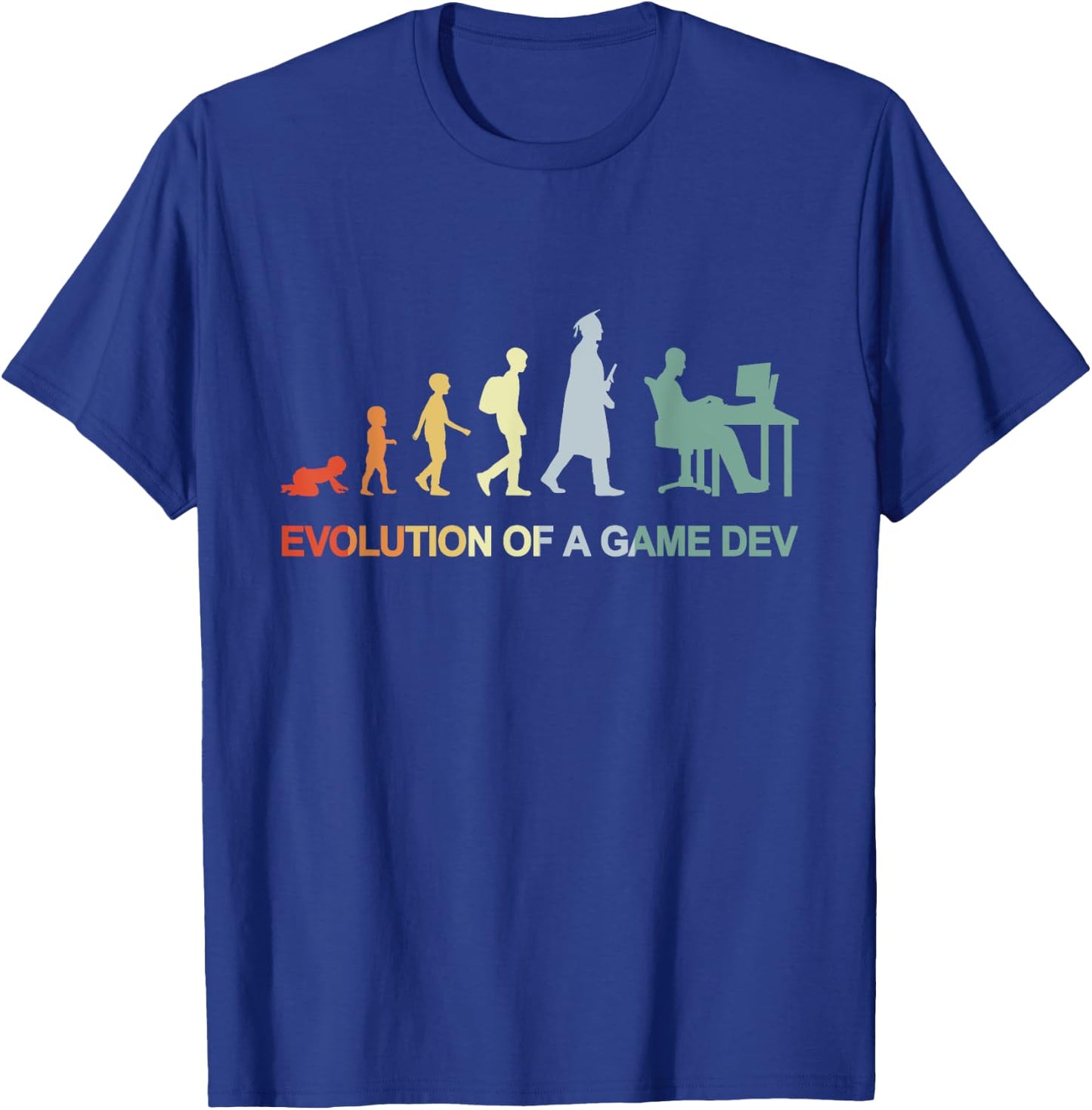 Vintage Game Development Evolution Video Game Producer T-Shirt - T-Shirt | Royal