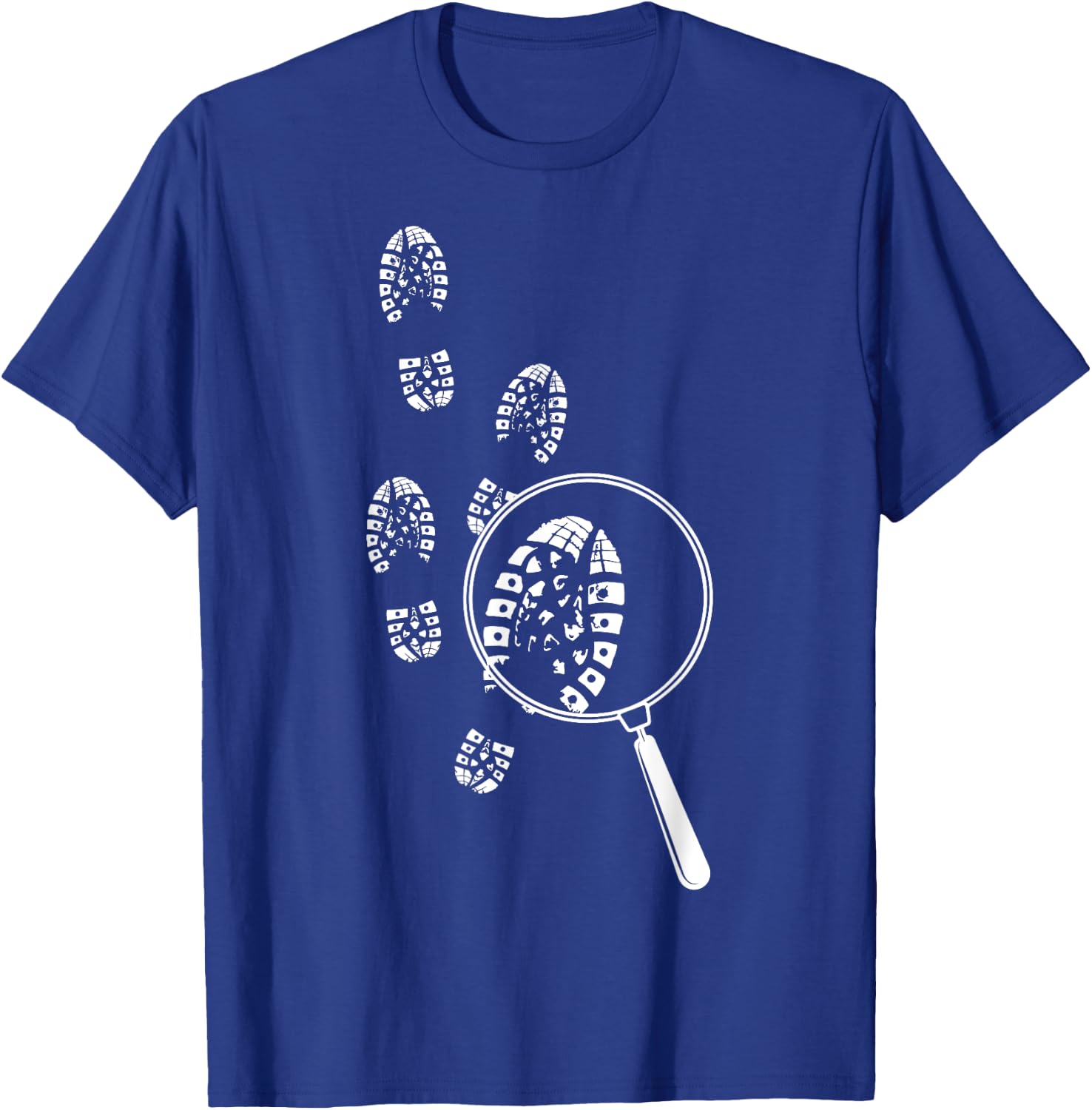 Detective Footprints Crime Spying Investigator Officer T-Shirt - T-Shirt | Royal