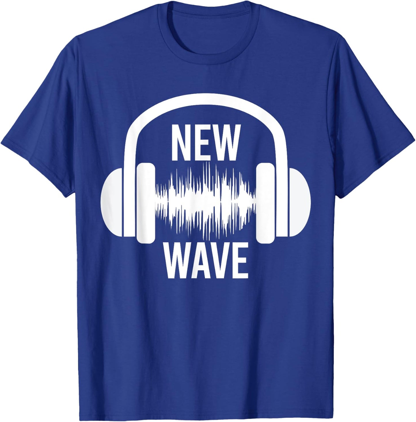 New Wave Headphone Music Graphic Design T-Shirt - T-Shirt | Royal