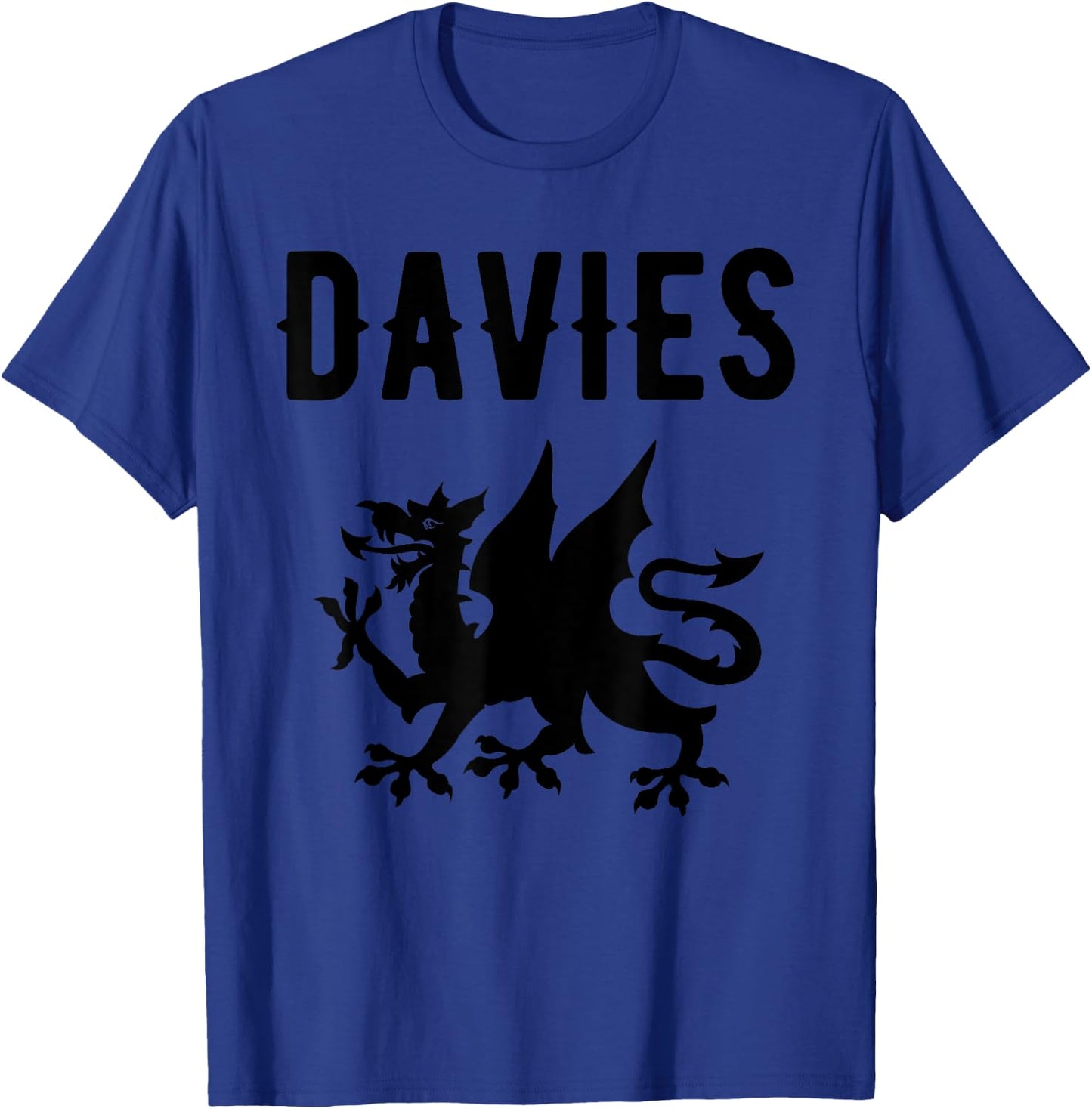 Davies Surname Welsh Family Name Wales Heraldic Dragon T-Shirt - T-Shirt | Royal