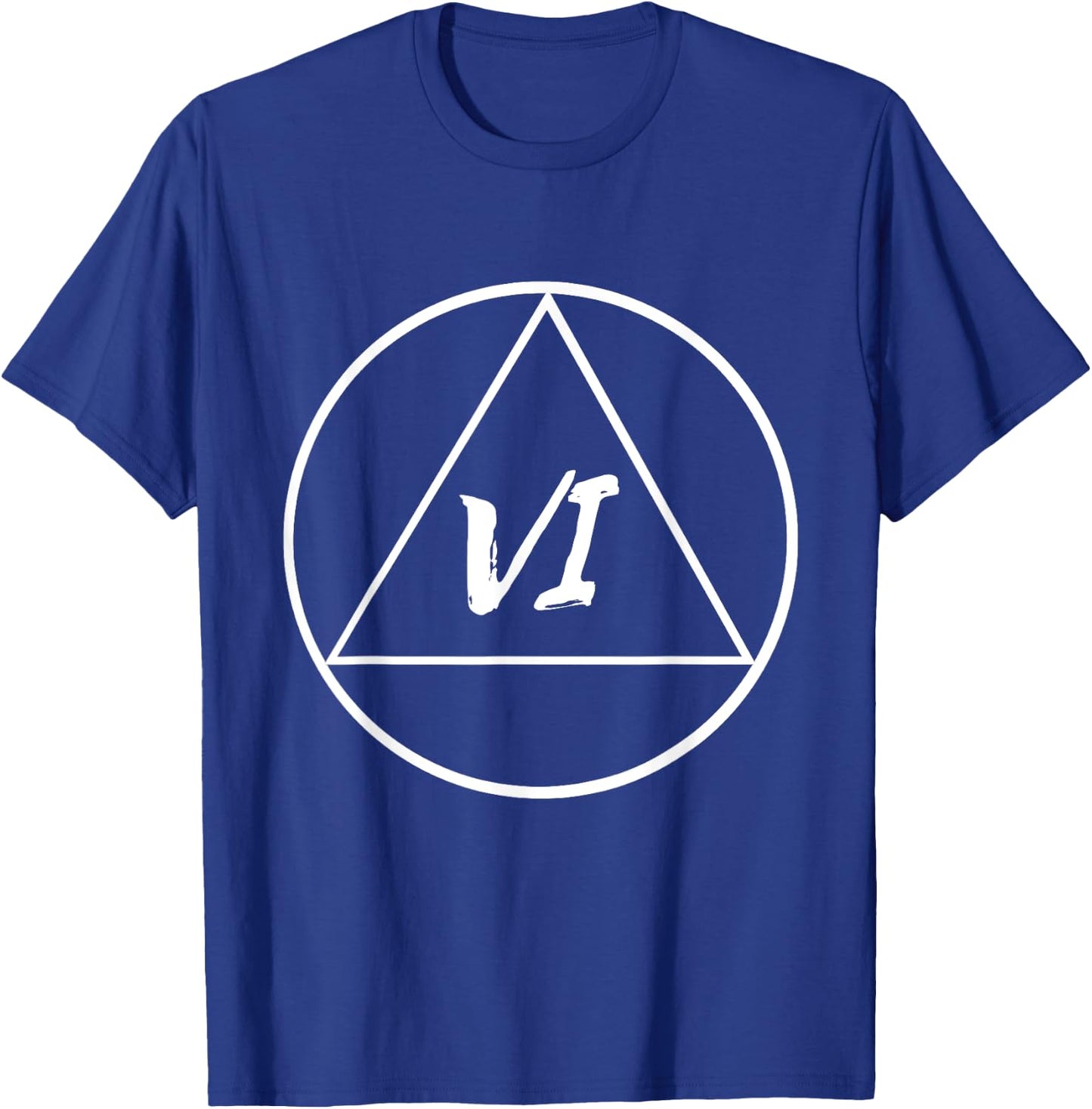 Sobriety Anniversary 6 Years Alcoholic Recover Sober T-Shirt - T-Shirt | Royal