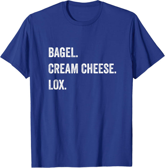 Bagel Cream Cheese Lox Salmon Funny Jewish Deli Fish Lover T-Shirt - T-Shirt | Royal