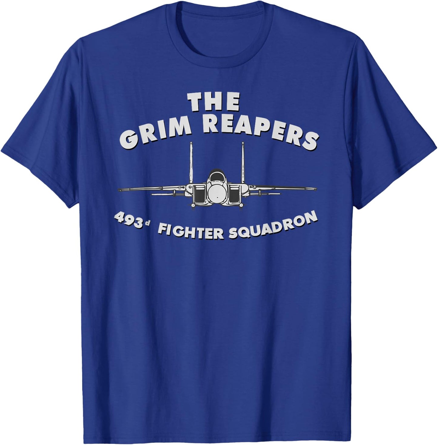 493rd Fighter Squadron The Grim Reapers F-15 T-Shirt - T-Shirt | Royal