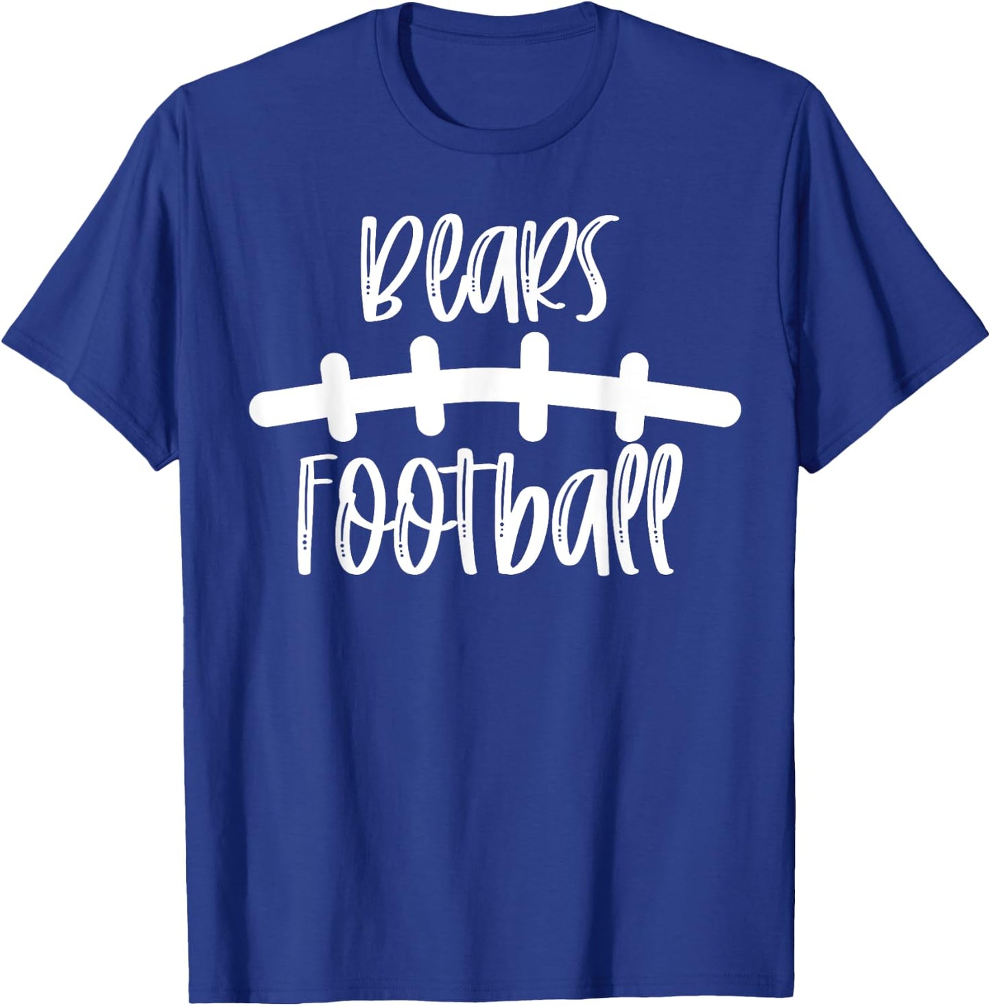 Bears Football School Spirit Team Mascot Game Night T-Shirt - T-Shirt | Royal