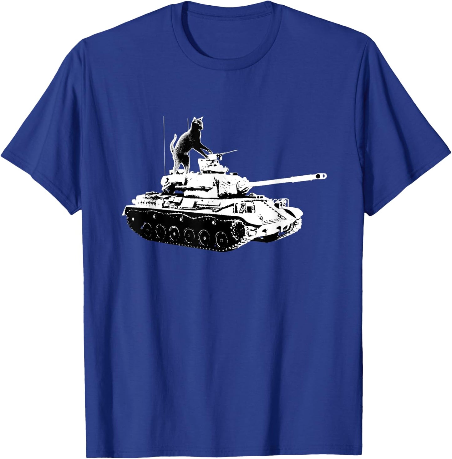 Army Tank Cat Military Funny Kitty Cat Pet Lovers Men Women T-Shirt - T-Shirt | Royal