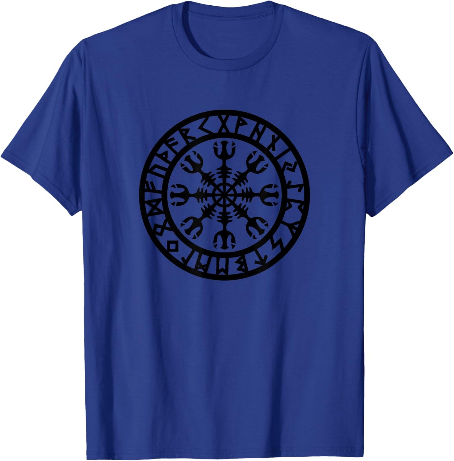 HELM OF AWE Aegishjalmur Protection Symbol Runes T-Shirt - T-Shirt | Royal
