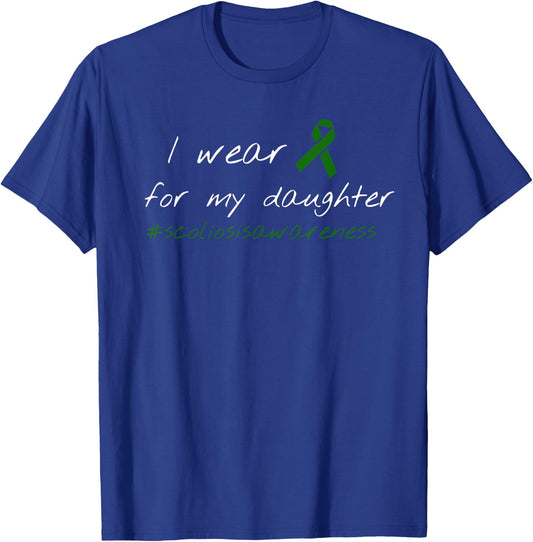 Scoliosis Wear Green For Daughter Mom Dad Support T-Shirt - T-Shirt | Royal