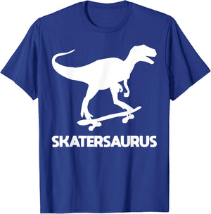 Dinosaurs Skate On Skateboard Shirt Skateboarding T-Rex T-Shirt - T-Shirt | Royal