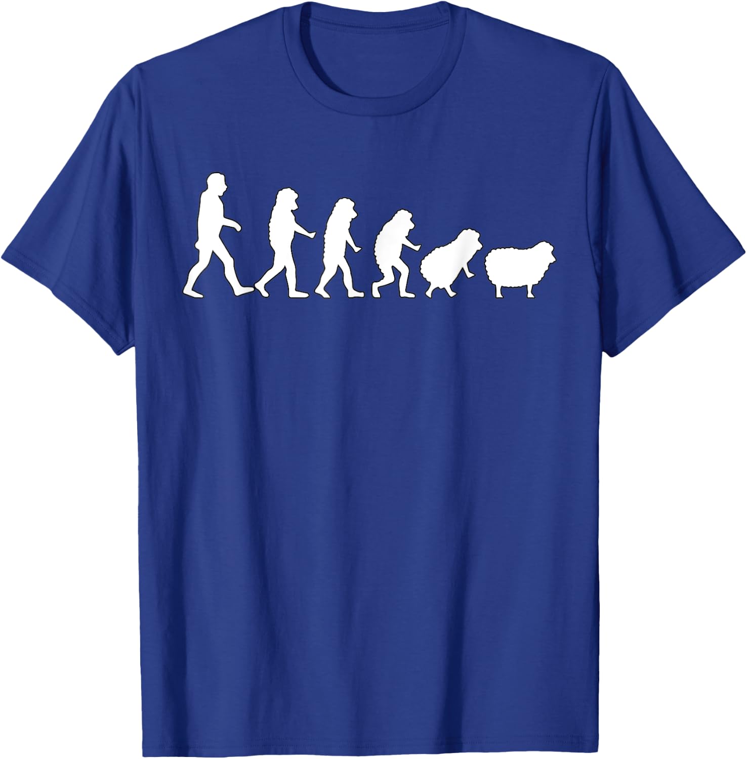 Sheeple Evolution Of human to sheep wake up sheeple T-Shirt - T-Shirt | Royal