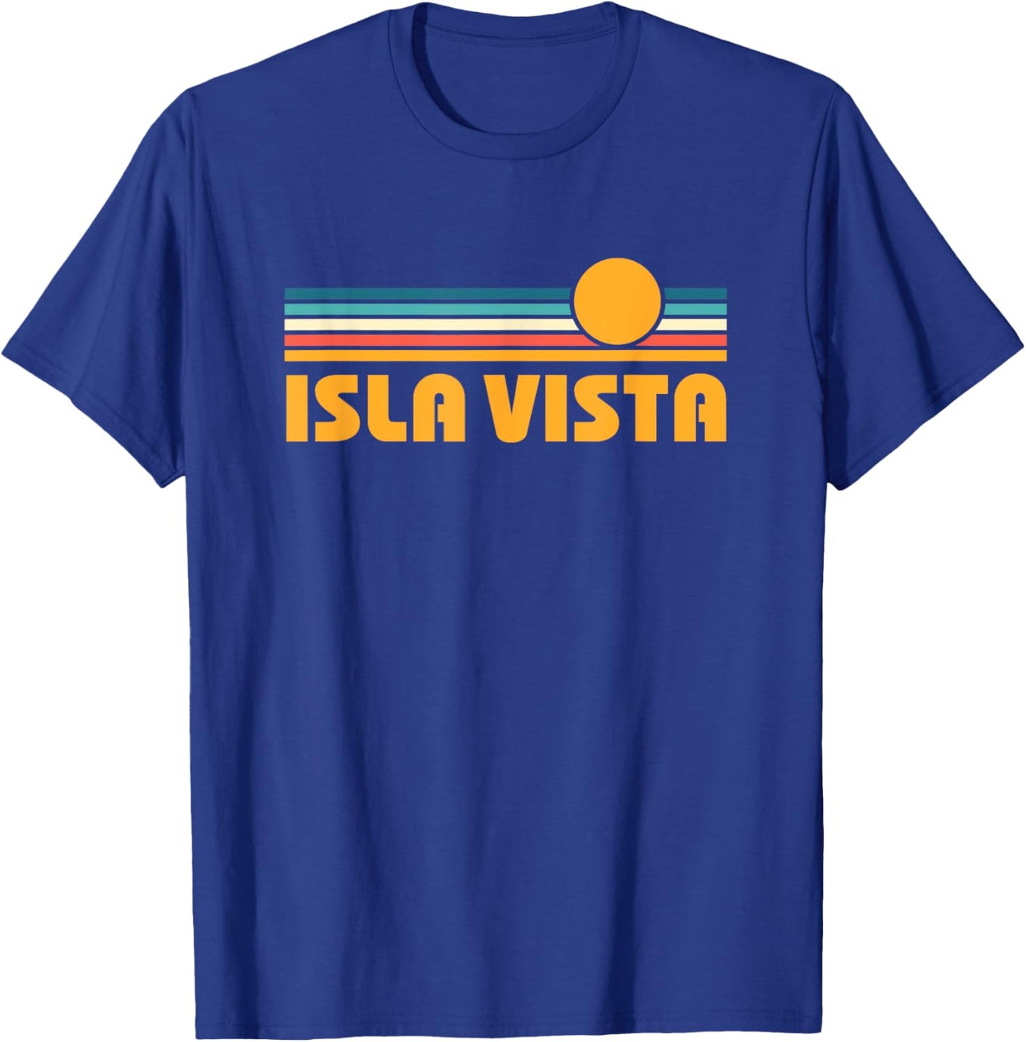 Isla Vista California Retro Vintage Sunset T-Shirt - T-Shirt | Royal