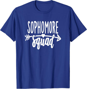 Sophomore Squad 10th Grade Shirt Highschool College T-Shirt - T-Shirt | Royal