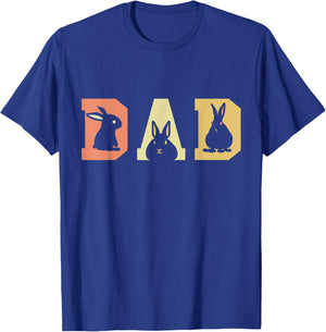 Rabbit Dad Best Dad Ever Fatherhood Bunny Lover Bunnies T-Shirt - T-Shirt | Royal