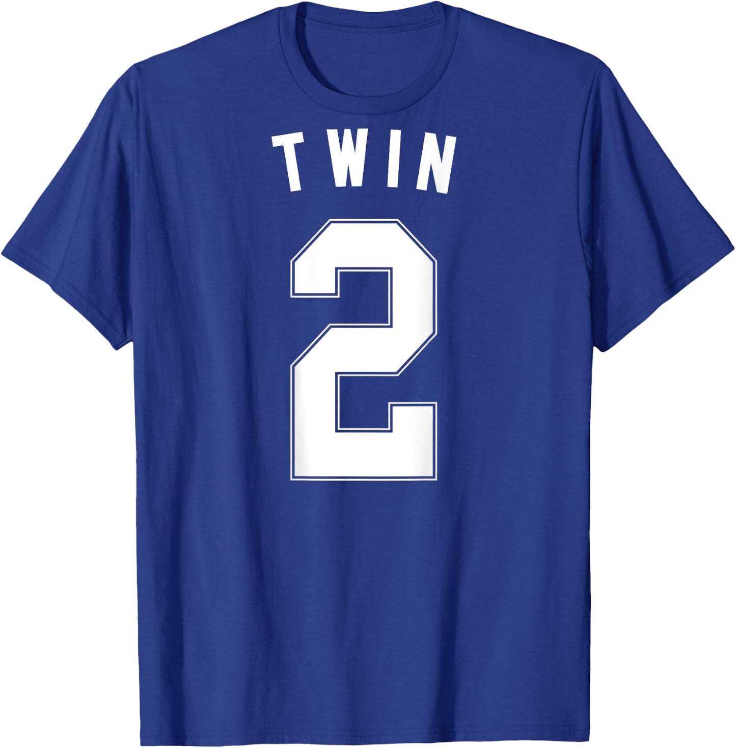 TWIN 2 shirt funny matching adult kid jersey identical twin T-Shirt - T-Shirt | Royal