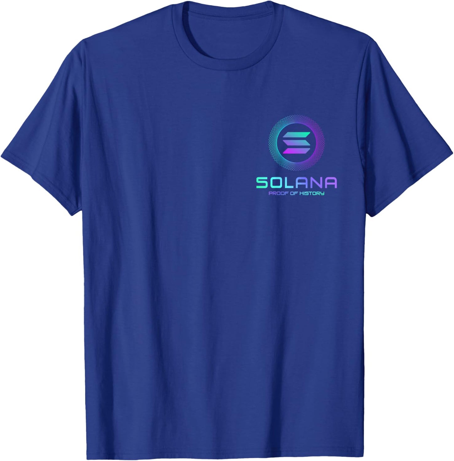 Solana SOL Logo Decentralized Application | Solana Crypto T-Shirt - T-Shirt | Royal