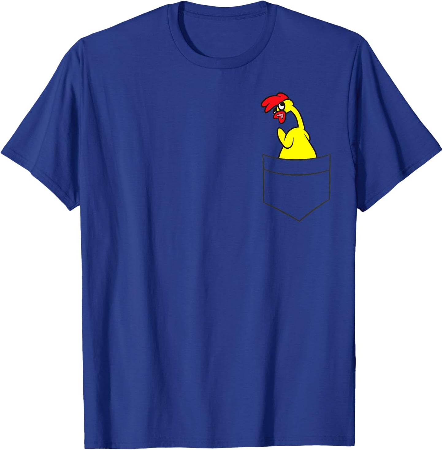 Rubber Chicken Lover Rubber Chicken In a Pocket T-Shirt - T-Shirt | Royal
