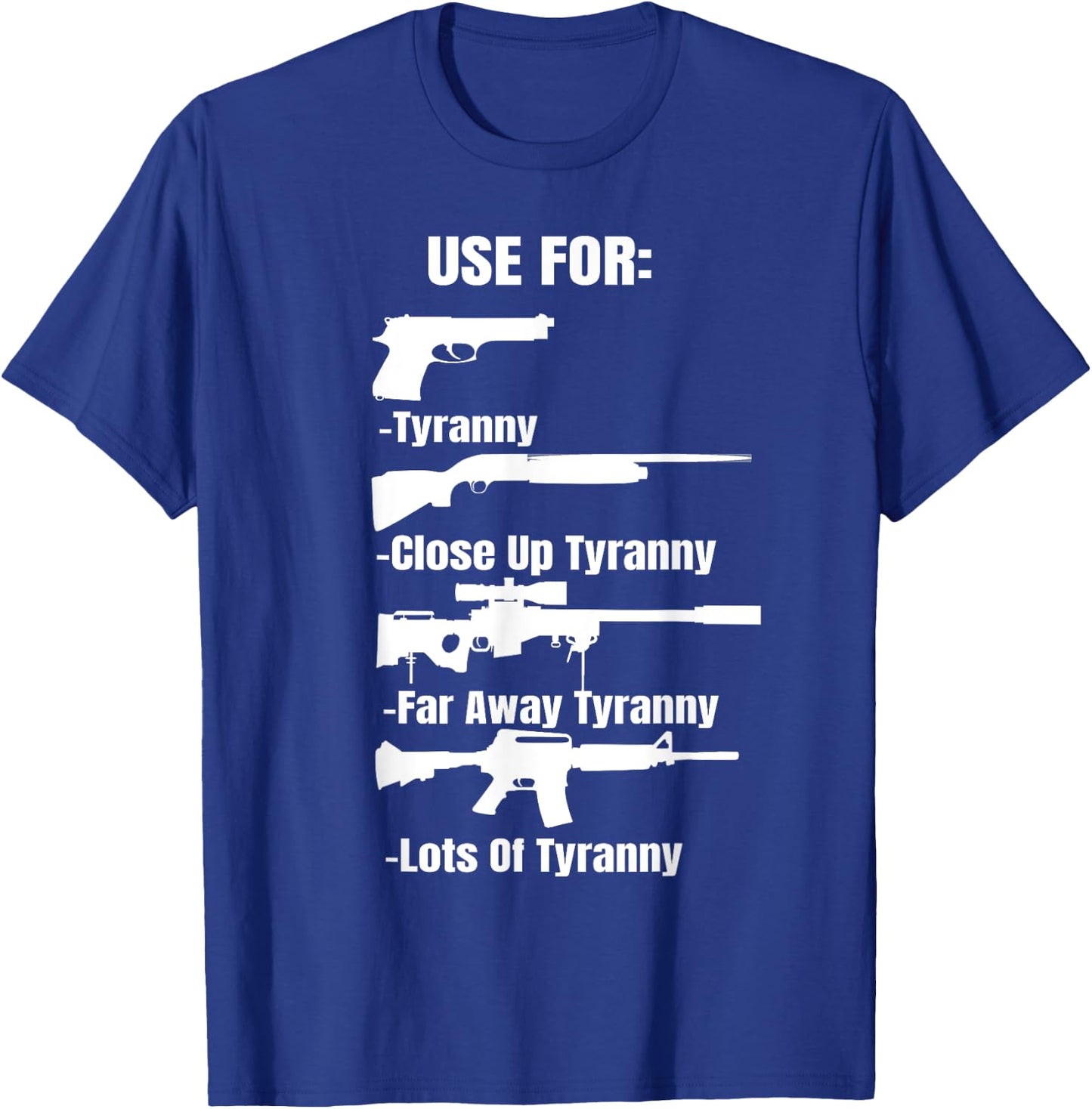 Pro Gun 2nd Amendment Gun Lover Enthusiast Patriotic Gift T-Shirt - T-Shirt | Royal