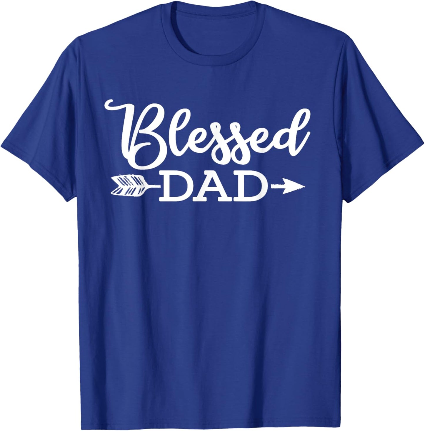 Blessed Dad Religious Jesus Christian Faith Church Papa Gift T-Shirt - T-Shirt | Royal